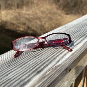 Red Bebe frame. New w demo lenses. Funky cute eyeglasses